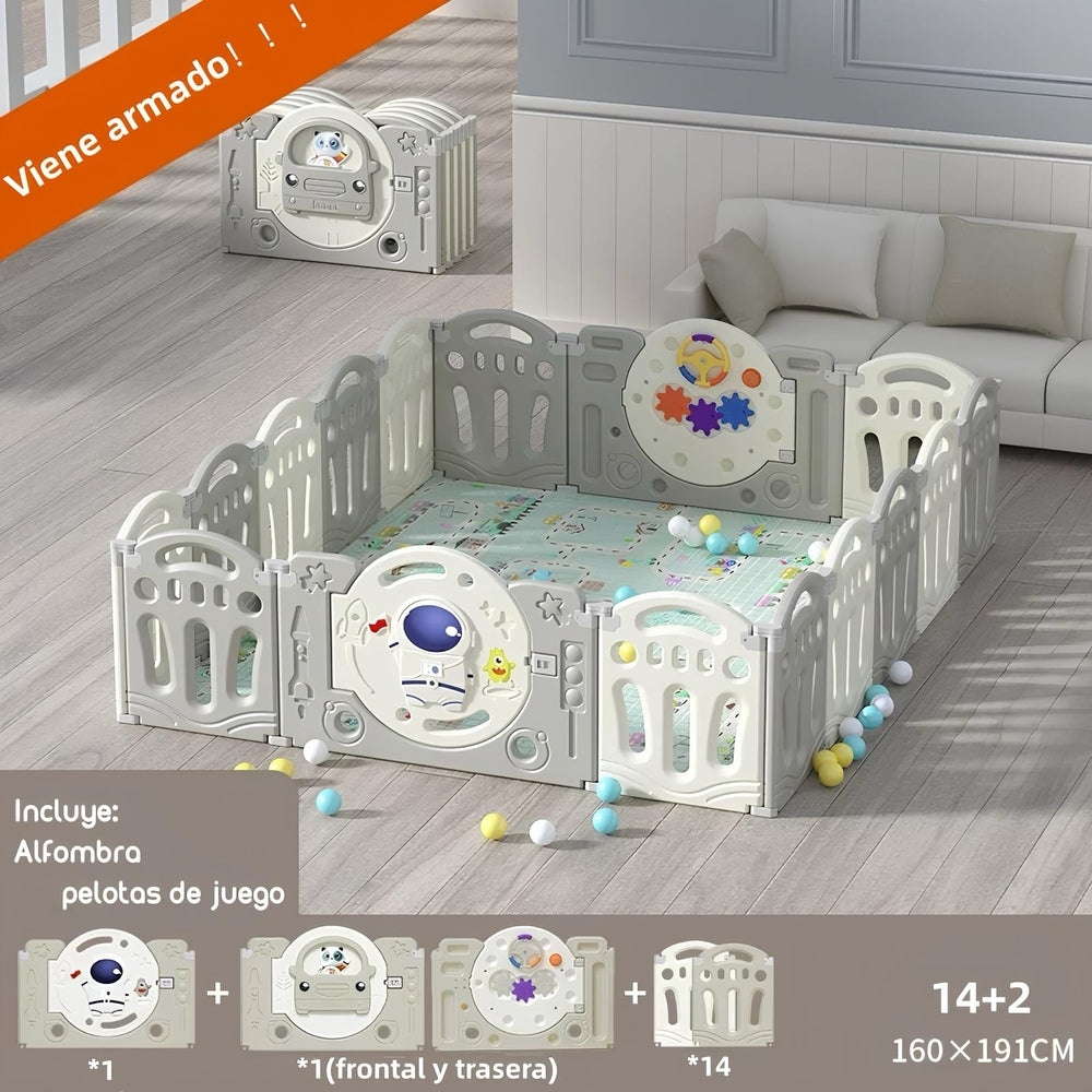Corral Bebe Armado 199x230cm Con Accesorios Lubabycas