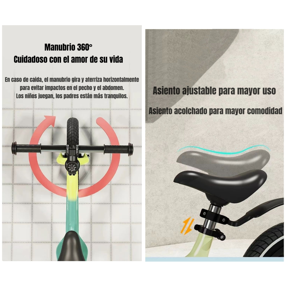 Bicicleta Equilibrio Últra Resistente LuBabycas Verde