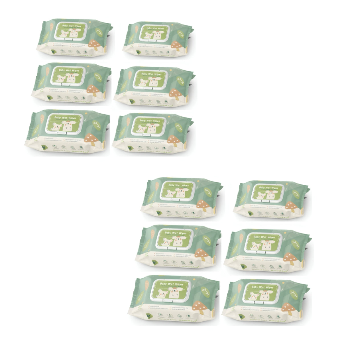 Toallitas Húmedas Con Tapa Pack 12x80 Unidades LuBabycas
