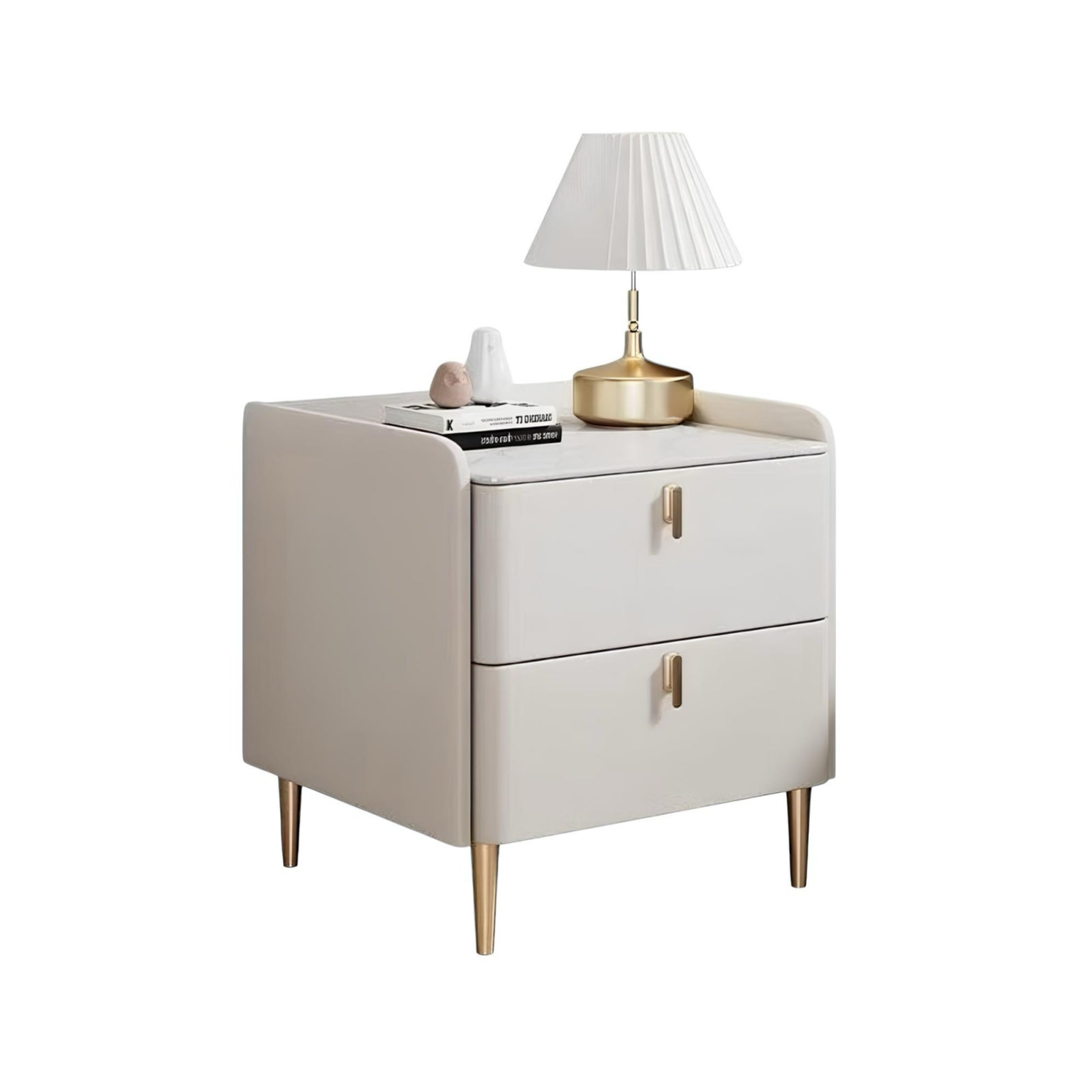 Velador Con Cubierta Pétrea Cuero Sintético Model 3