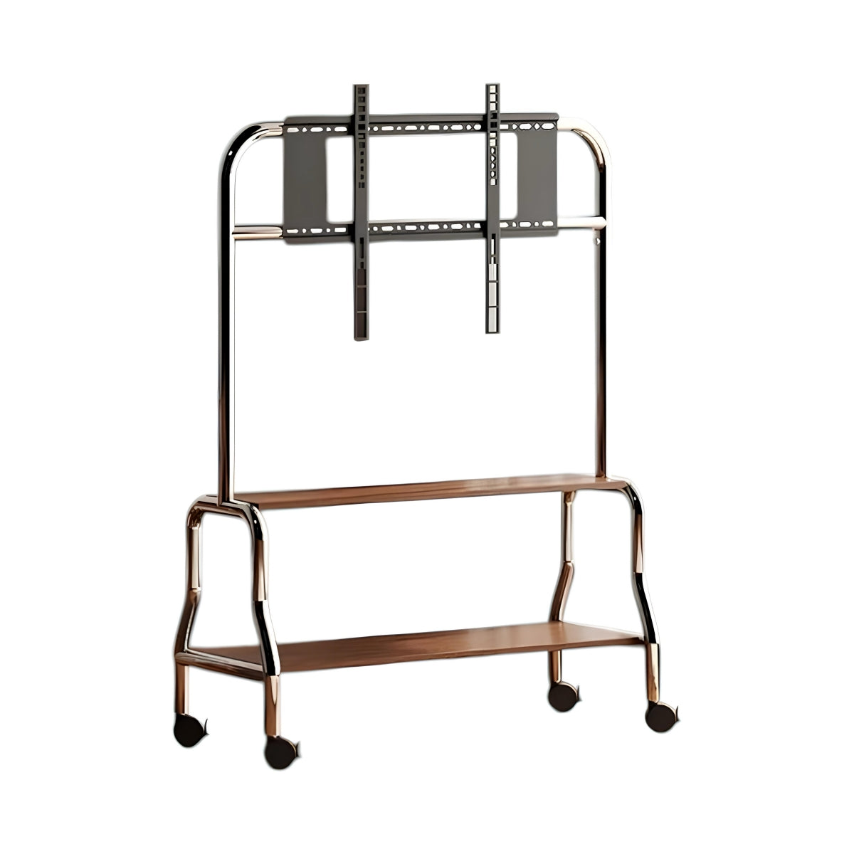 Soporte TV Rack Pedestal 40”-75” Ruedas Doble Almacenamiento