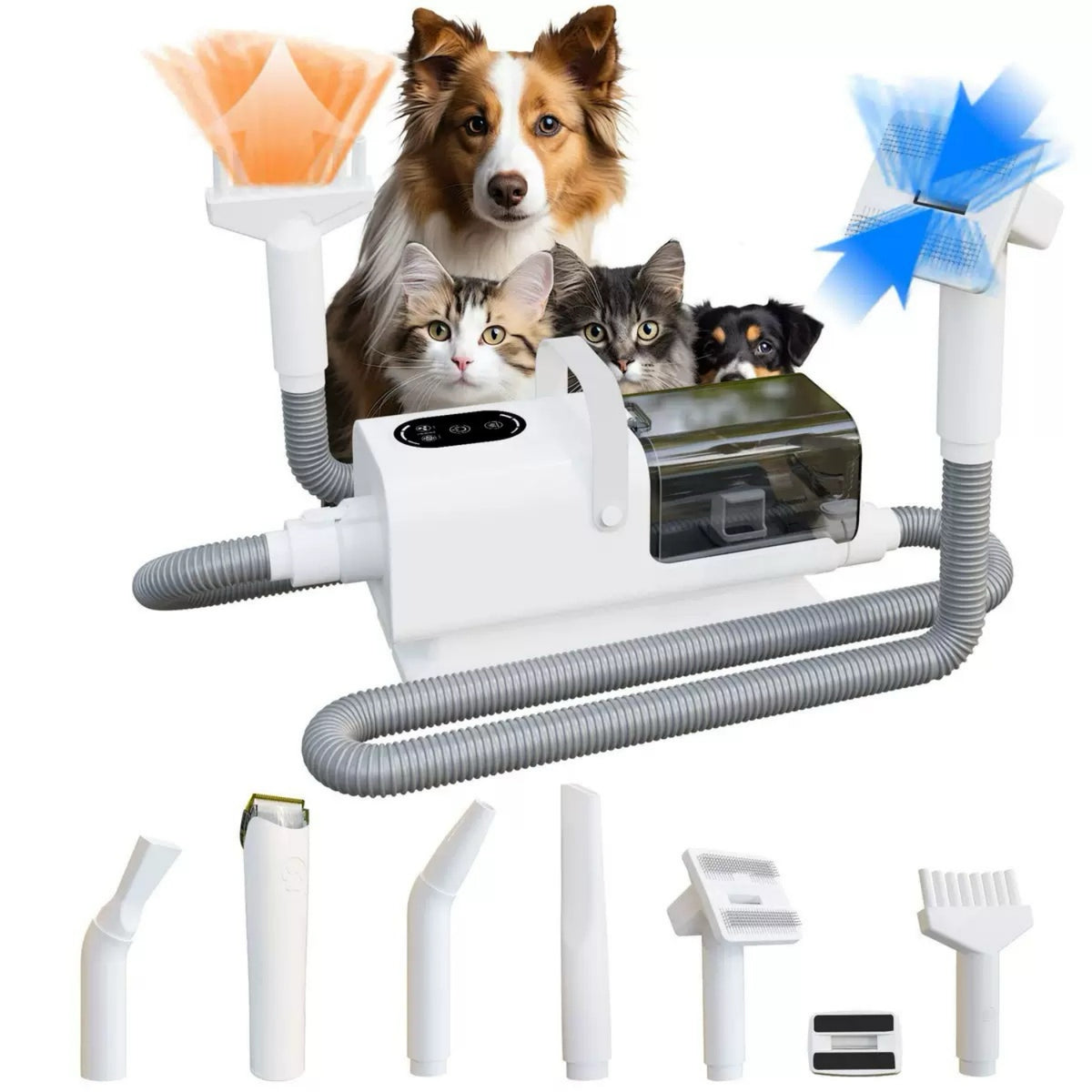 Kit De Aseo Mascotas Aspiradora Cortapelos 2 En 1 NEO