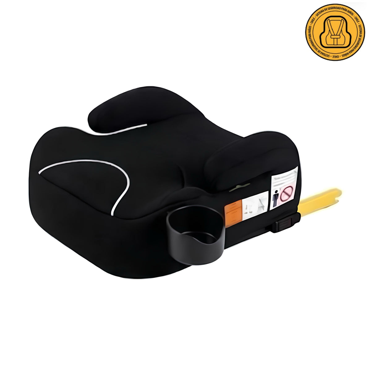 Silla Auto Alzador ISOFIX Posa Vaso BFL305 Negra LuBabycas