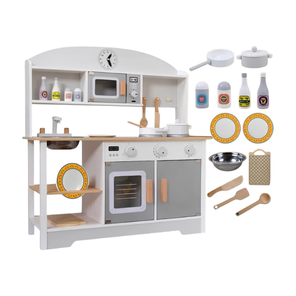 Cocina De Juguete Infantil Niños Madera Chef LuBabycas