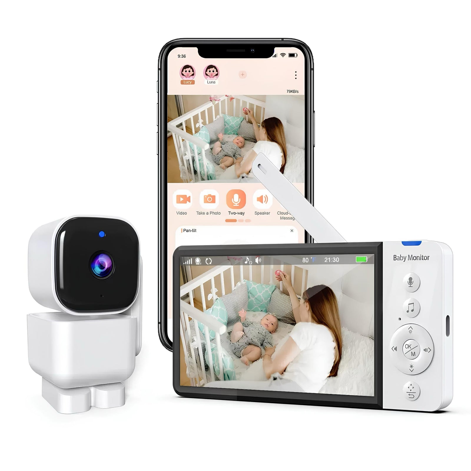 Cámara Monitor Con APP 5 1920x1080P ABM720S