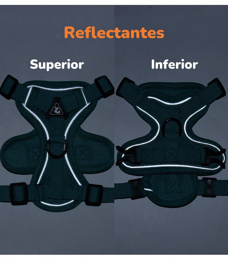 Arnés Para Perro Ajustable Con Correa Reflectantes XL