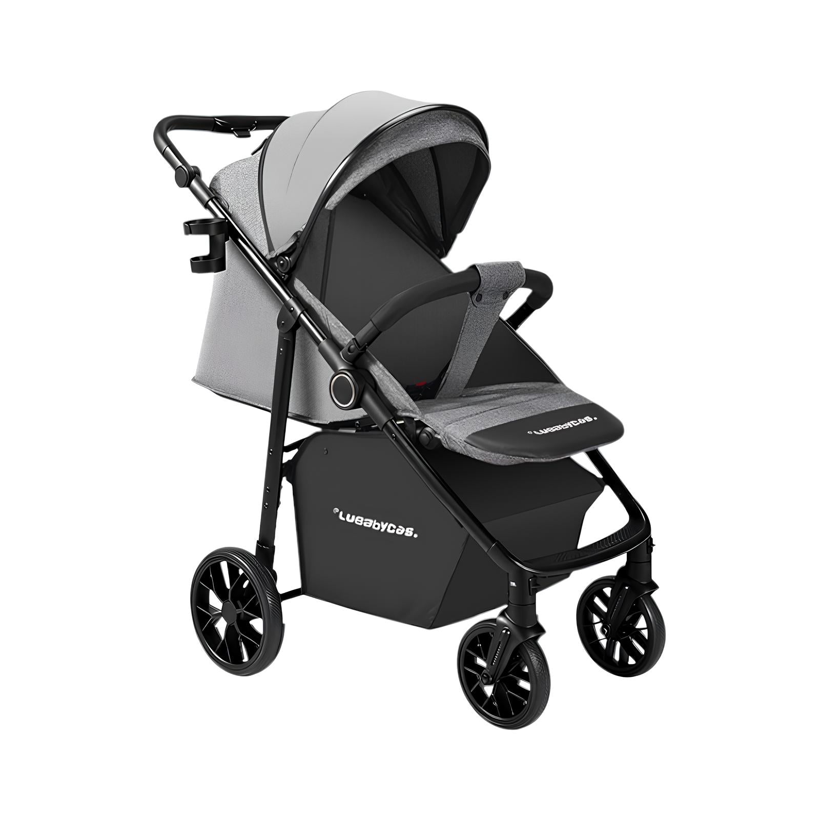 Coche De Paseo Con Posa Vaso 4 Años Iron Gris LuBabycas