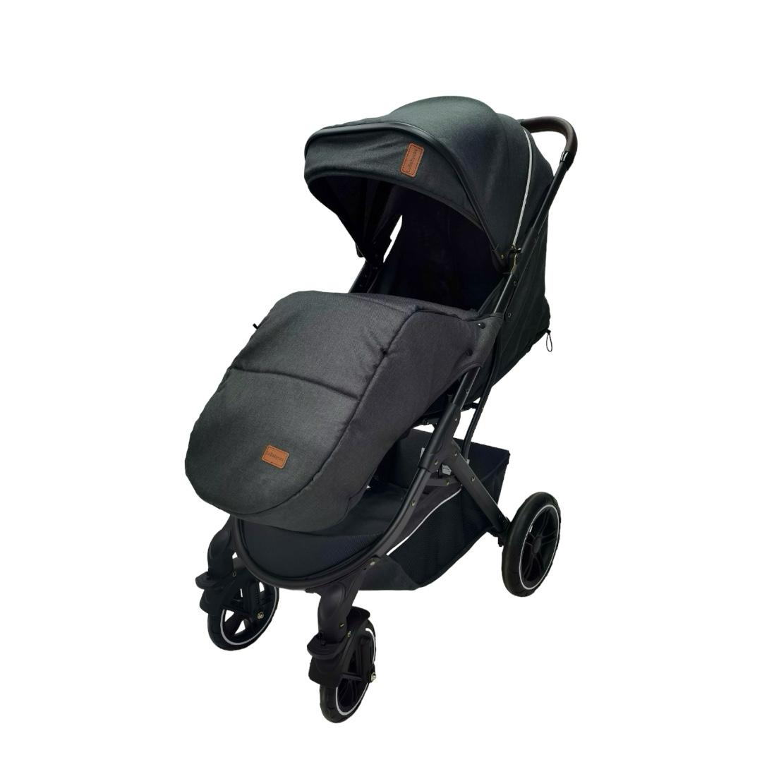 Coche de Paseo Con Cubre Pies LuBabycas Negro