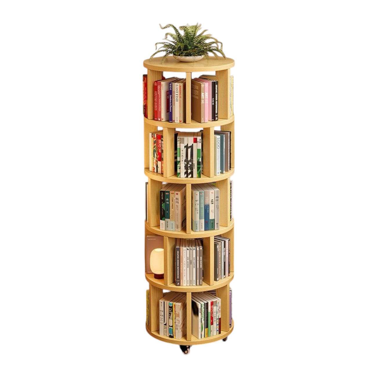 Biblioteca Giratoria 360 Librero Organizador Ruedas 165cm