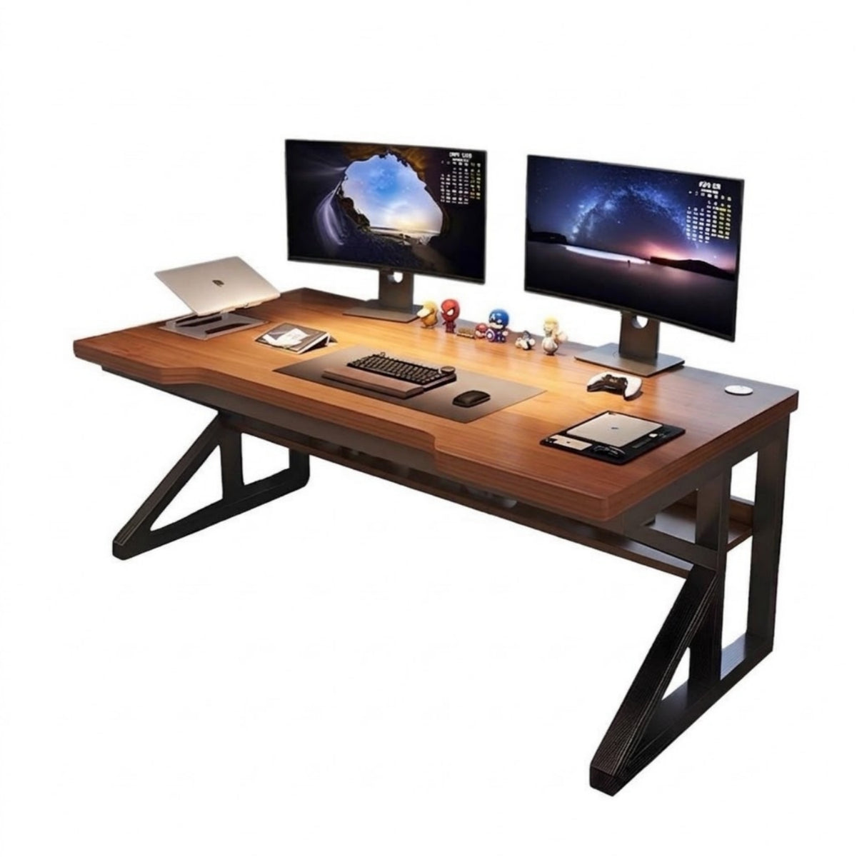 Escritorio De Madera Con Repisa Inferior 120x60x72cm Crown