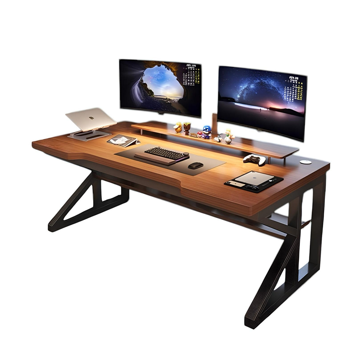 Escritorio De Madera Con Repisa Inferior 140x60x72cm Crown