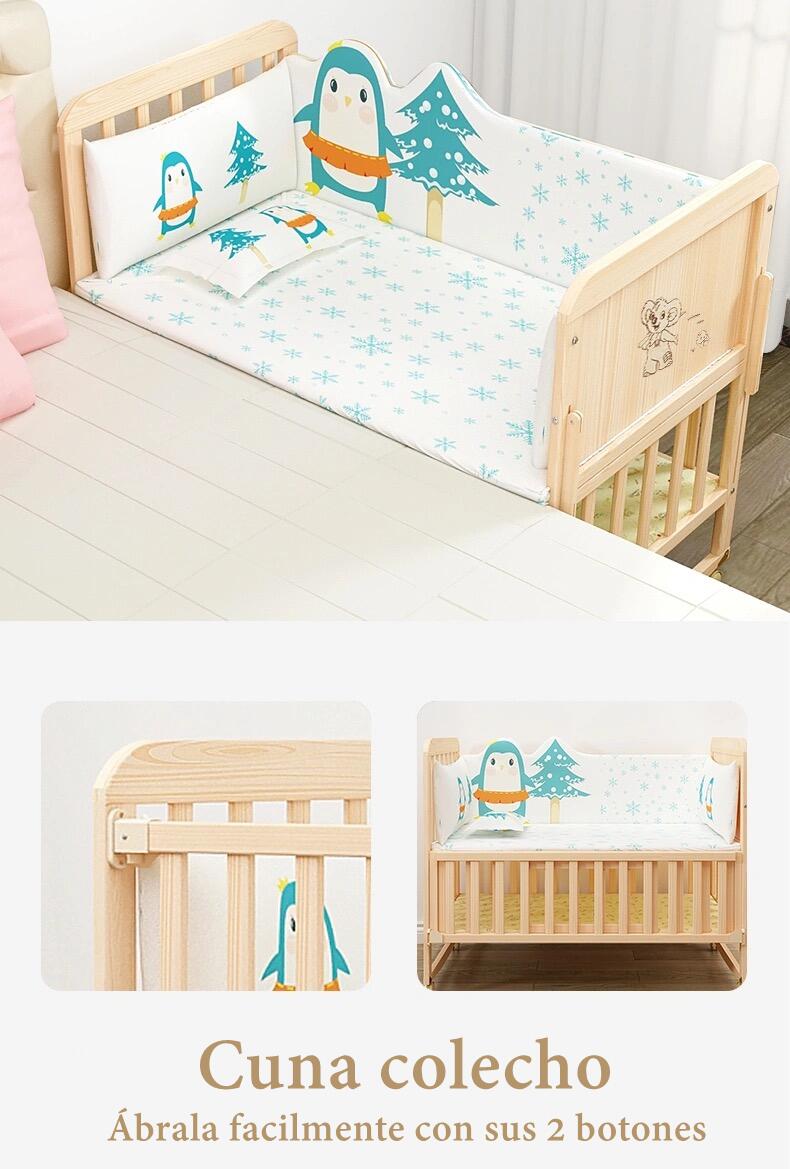 Cuna Colecho Madera Pack&Play LuBabycas Con Mudador