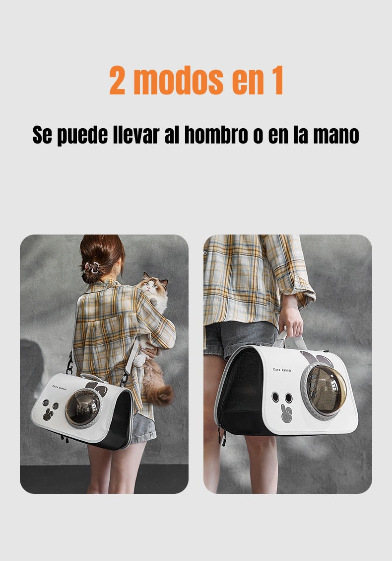 Bolso Transportador De Mascotas Atenea 2 En 1 By LuBabycas