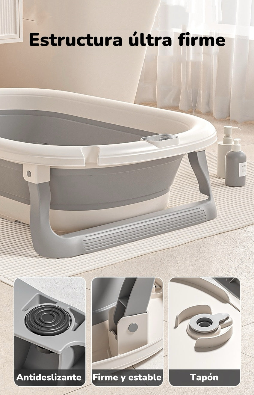 Bañera Con Respaldo De Ducha Comfort Gris LuBabycas
