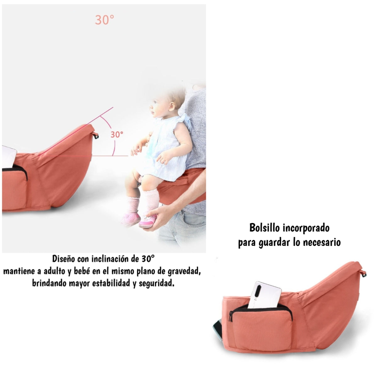 Portabebé Ergonomico 0-3 Años Sonet Gris By Lubabycas