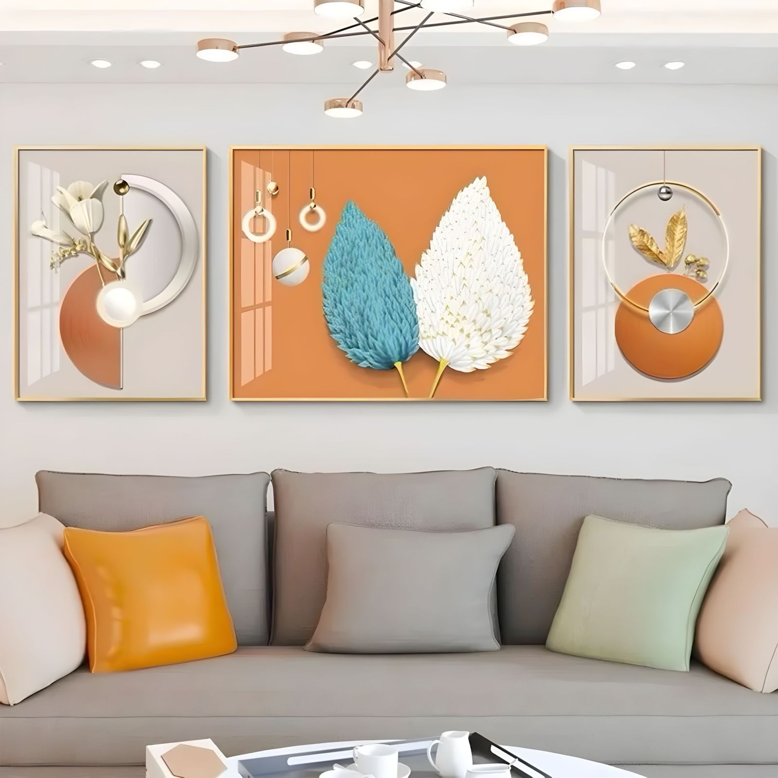 Set De 3 Cuadros Decorativos Marcos Aluminio By LuBabycas