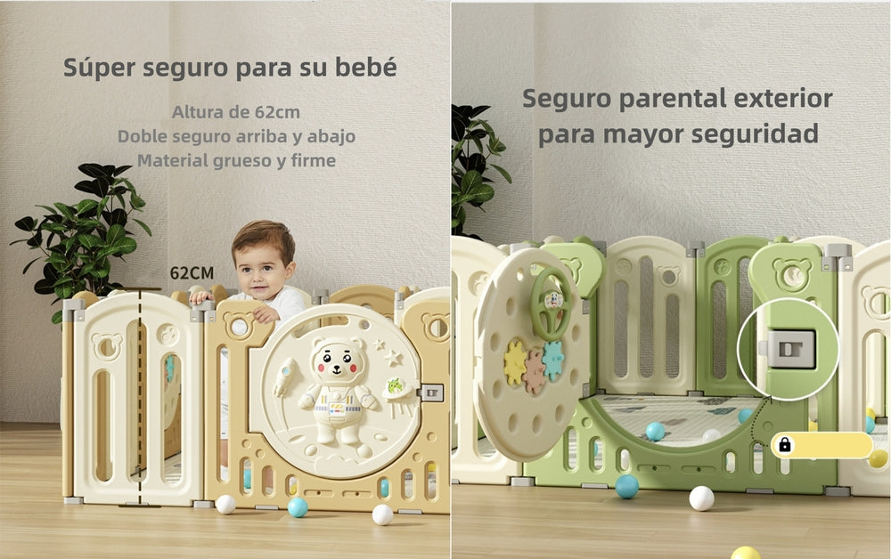 Corral Bebé 199x230cm Con Accesorios Lubabycas