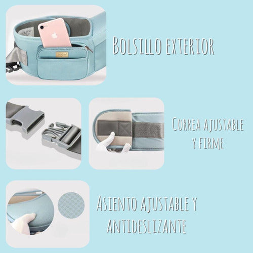 Portabebé Ergonómico Multifuncional 3 En 1 Lubabycas Menta