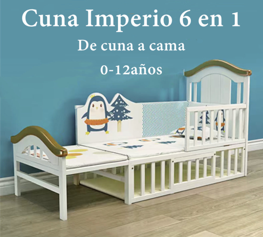 Cuna Colecho Madera Con Mudador Mosquitero Lubabycas Rosada