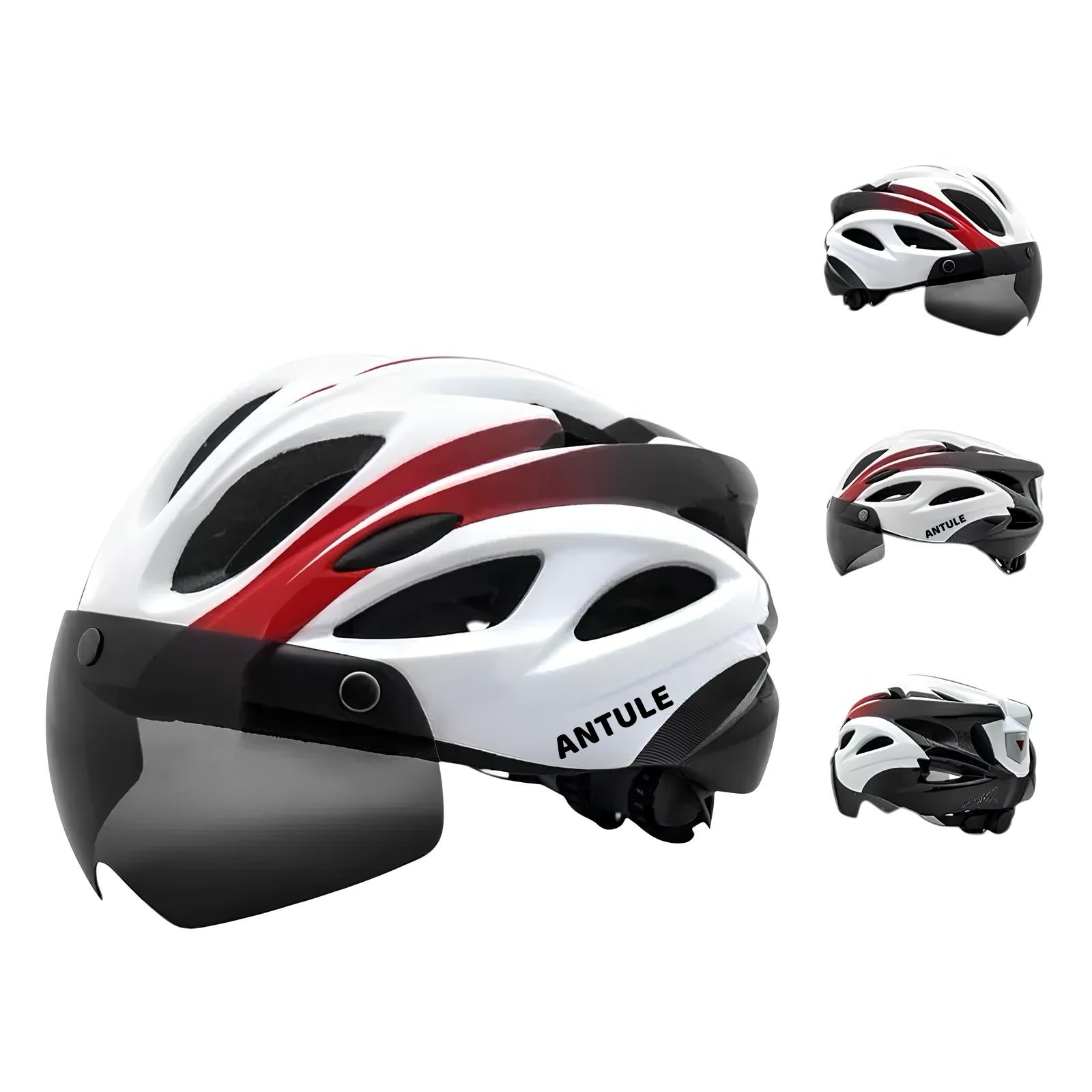 Casco Bicicleta Adulto Con Visera Magnética Blanco RS Antule
