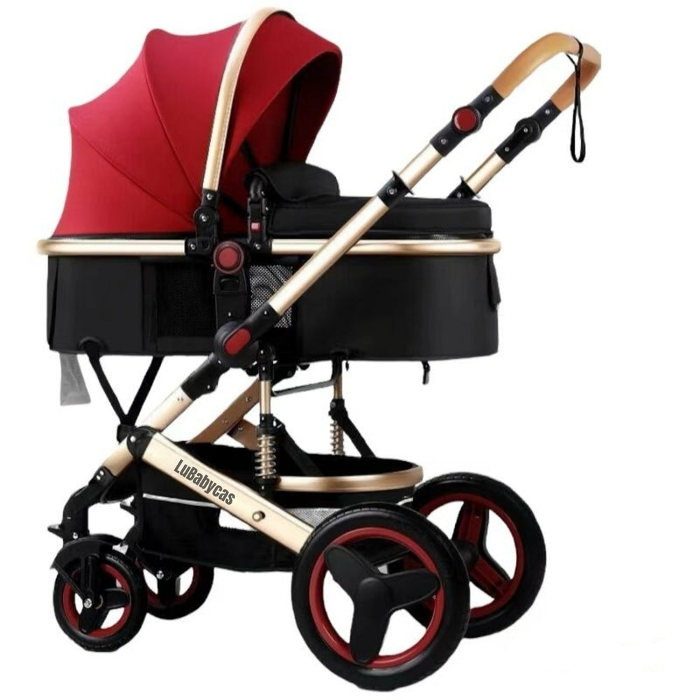 Coche Cuna Moisés Con Accesorios Lubabycas Burdeos