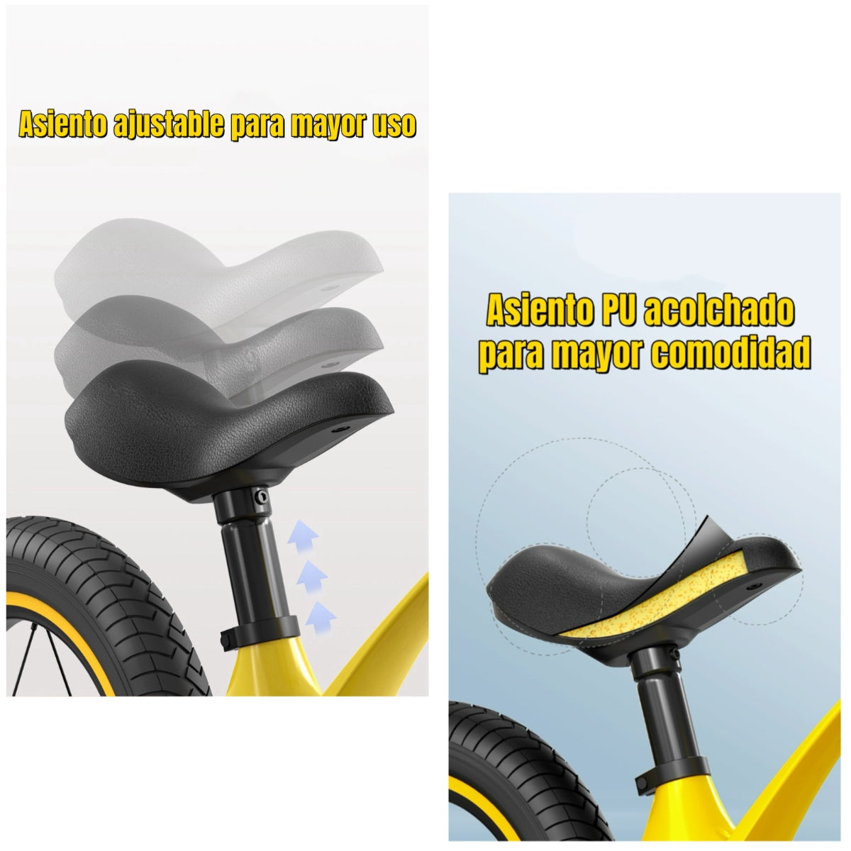 Bicicleta de Equilibrio Convertible Aro 12 y 14 Negra