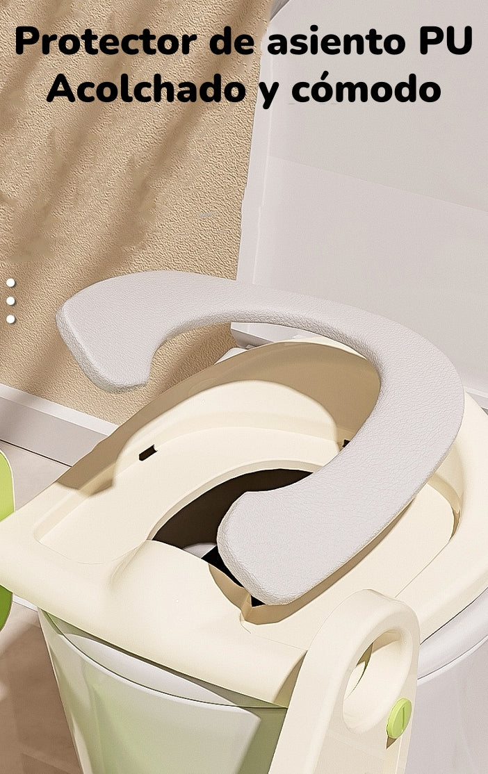 Asiento Adaptador Escalera Inodoro Niños Rosado LuBabycas