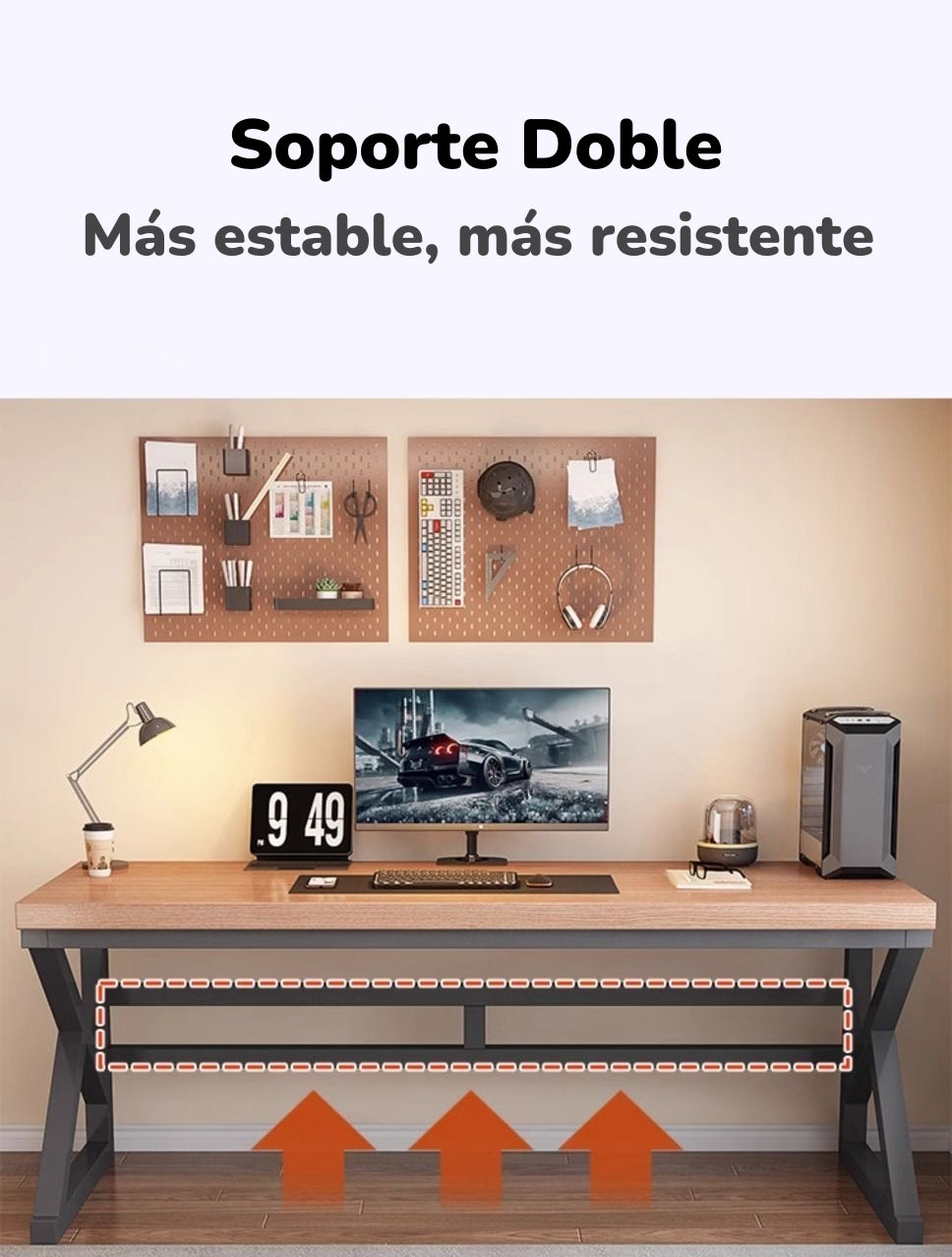 Escritorio De Madera Diseño K Snow 140cm LuBabycas
