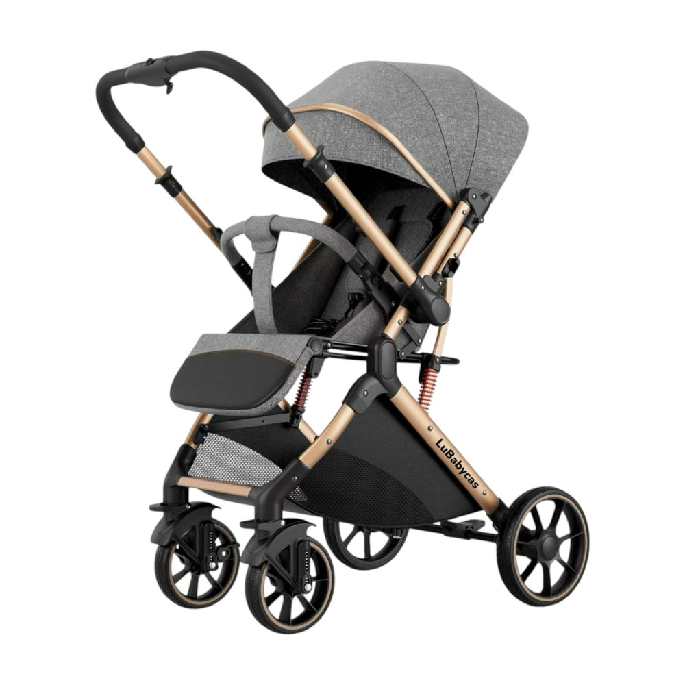 Coche De Paseo Reversible Con Cubre Pies B1 Gris LuBabycas