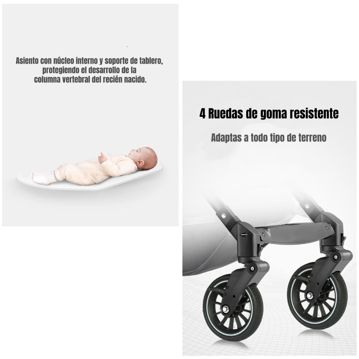 Coche De Paseo Maleta Compacto 0-3 Años Tour Negro LuBabycas