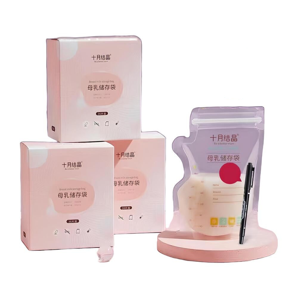 Bolsa Para Leche Maternal 108 Unidades Y 1 Plumón Lubabycas