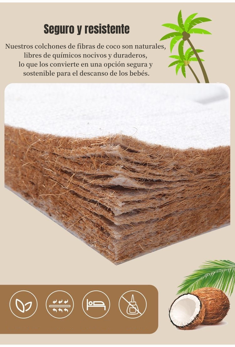 Colchón de Coco Cuna 85X45X4CM LuBabycas
