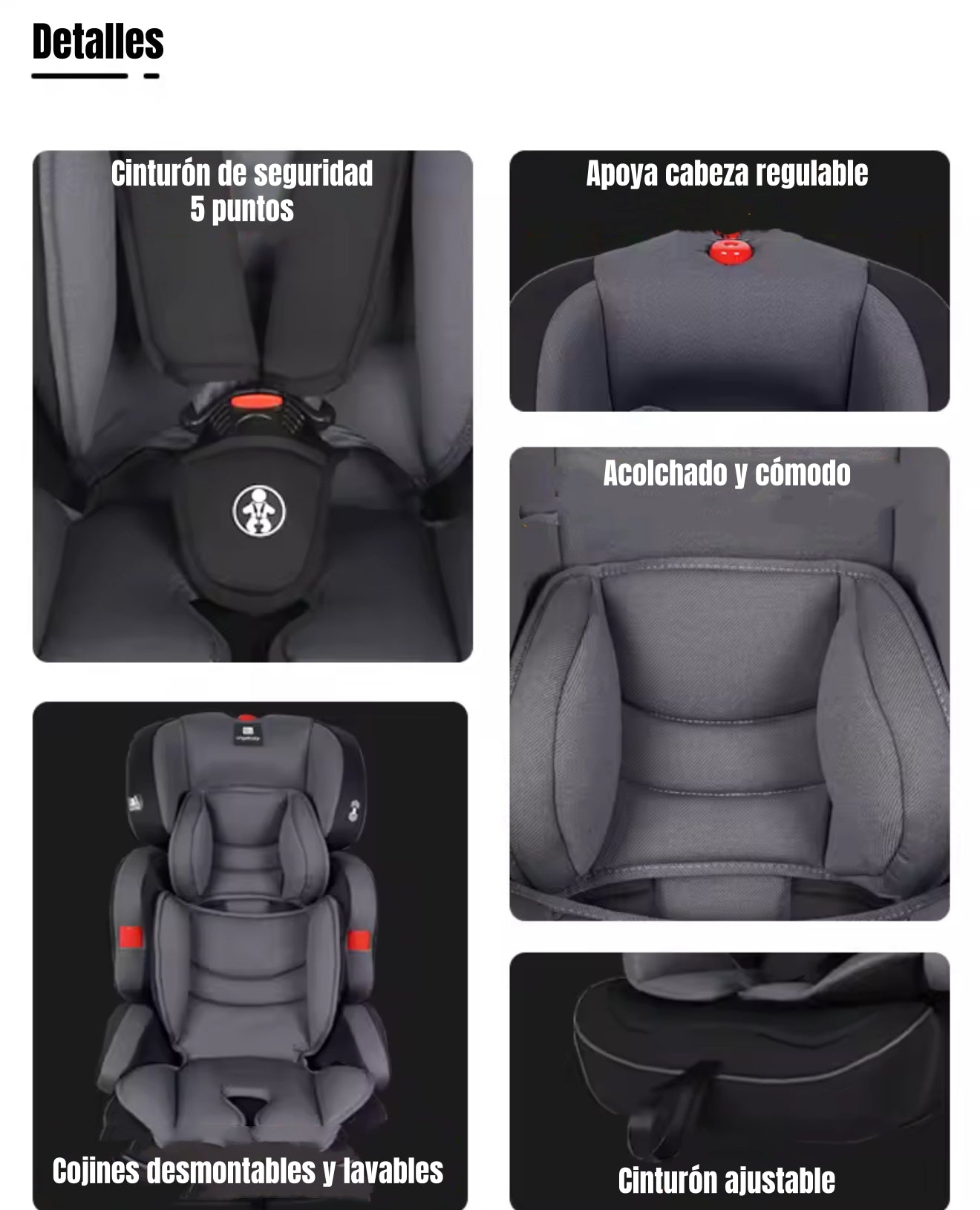 Silla De Auto Butaca 9-36KG 12 Años Rosada WE05 LuBabycas