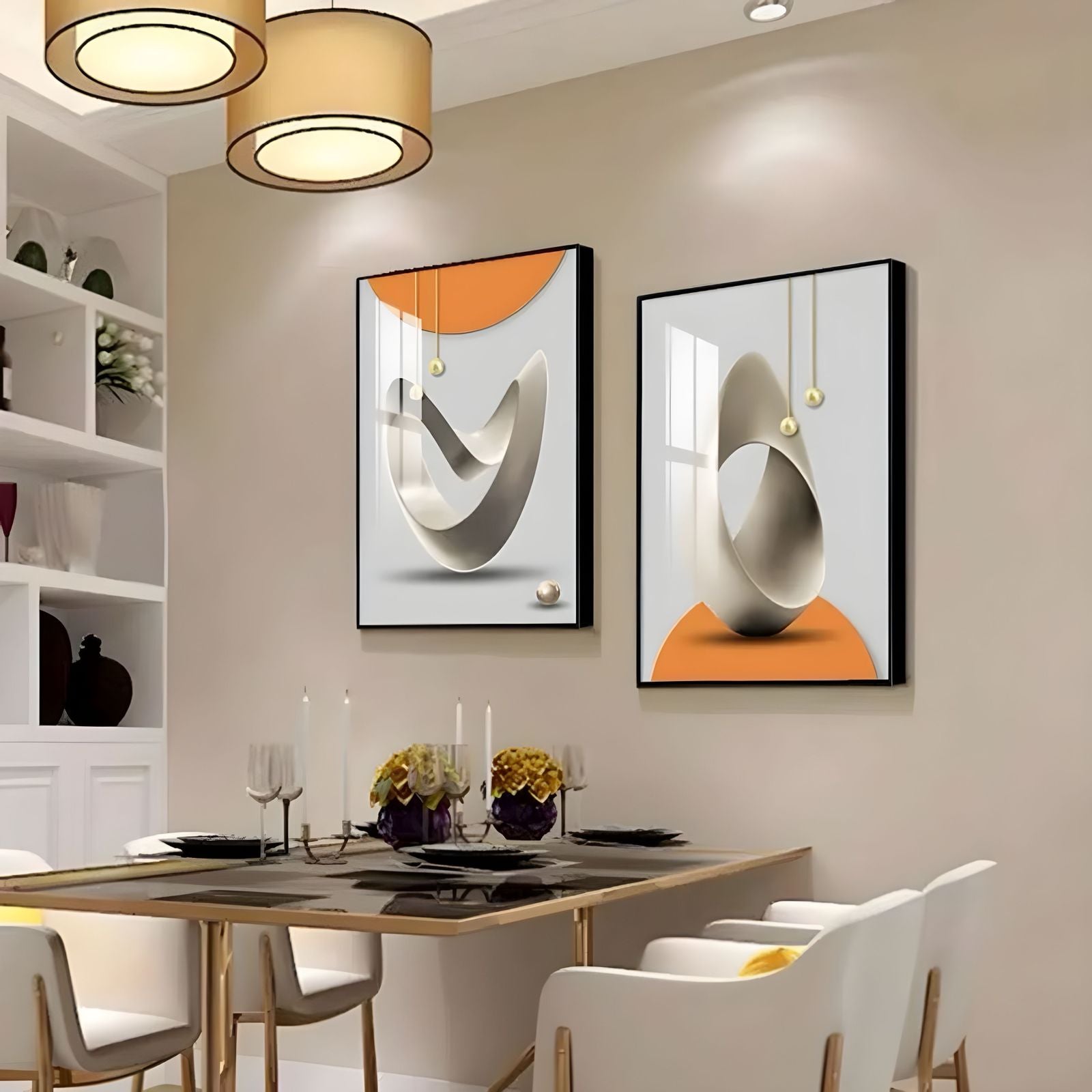 Set De 2 Cuadros Decorativos Marcos Aluminio By LuBabycas