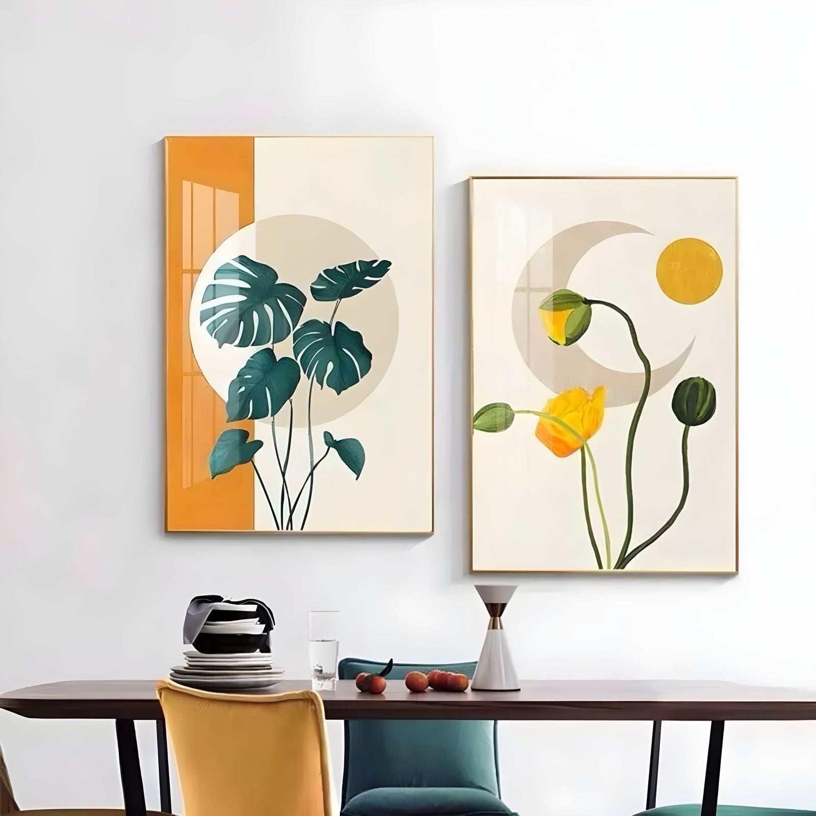 Set De 2 Cuadros Decorativos Marcos Aluminio By LuBabycas