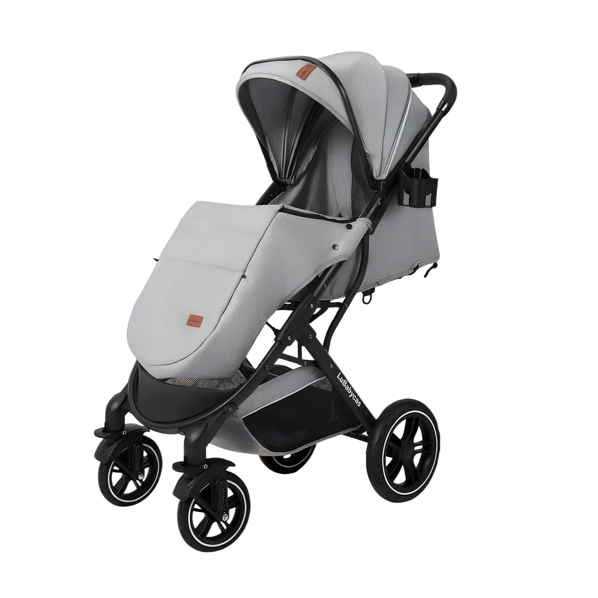 Coche de Paseo Bebé Con Cubre Pies Hera Gris LuBabycas