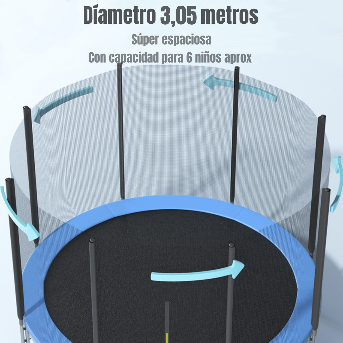 Cama Elástica Trampoline 305cm Con Escalera LuBabycas