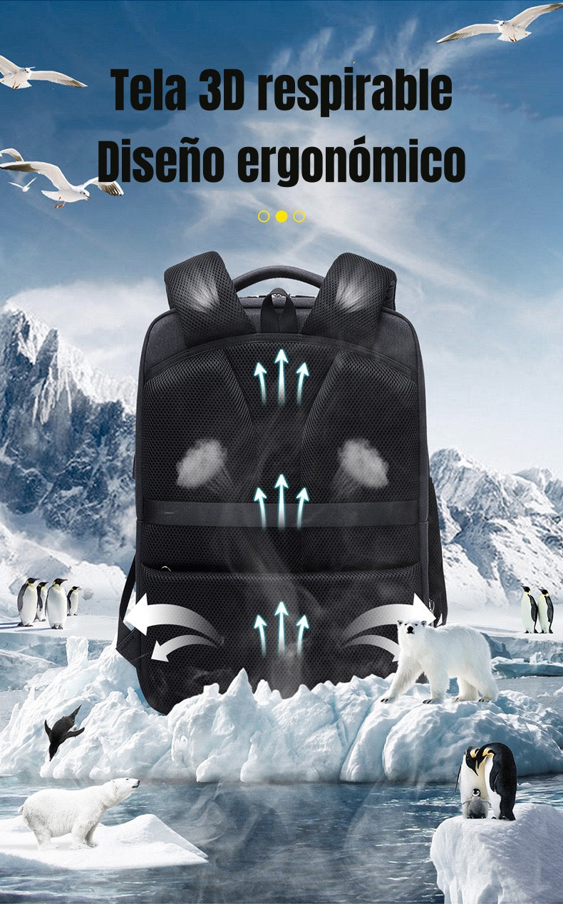 Mochila Notebook Inteligente Con USB Negra By LuBabycas