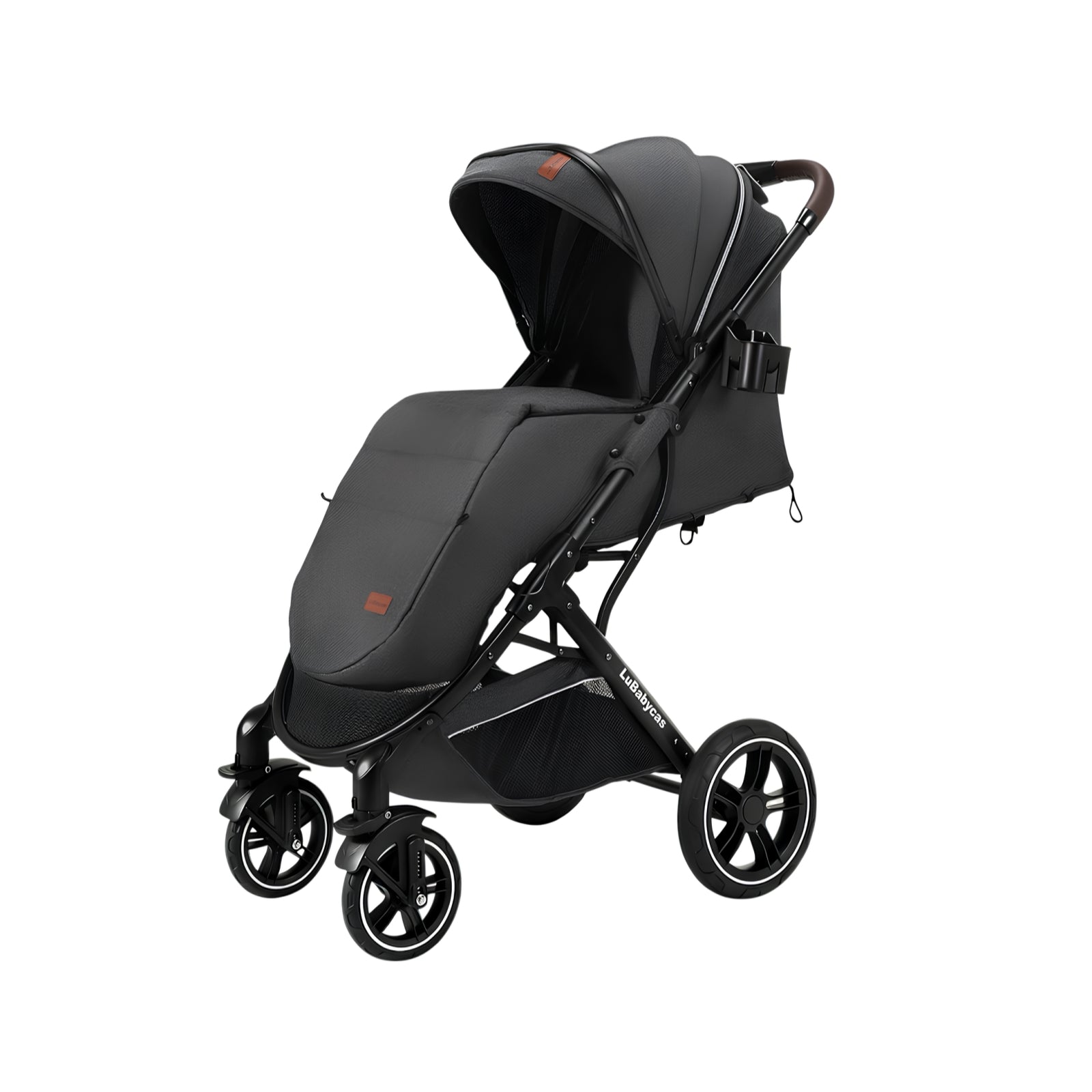 Coche de Paseo Con Cubre Pies LuBabycas Negro
