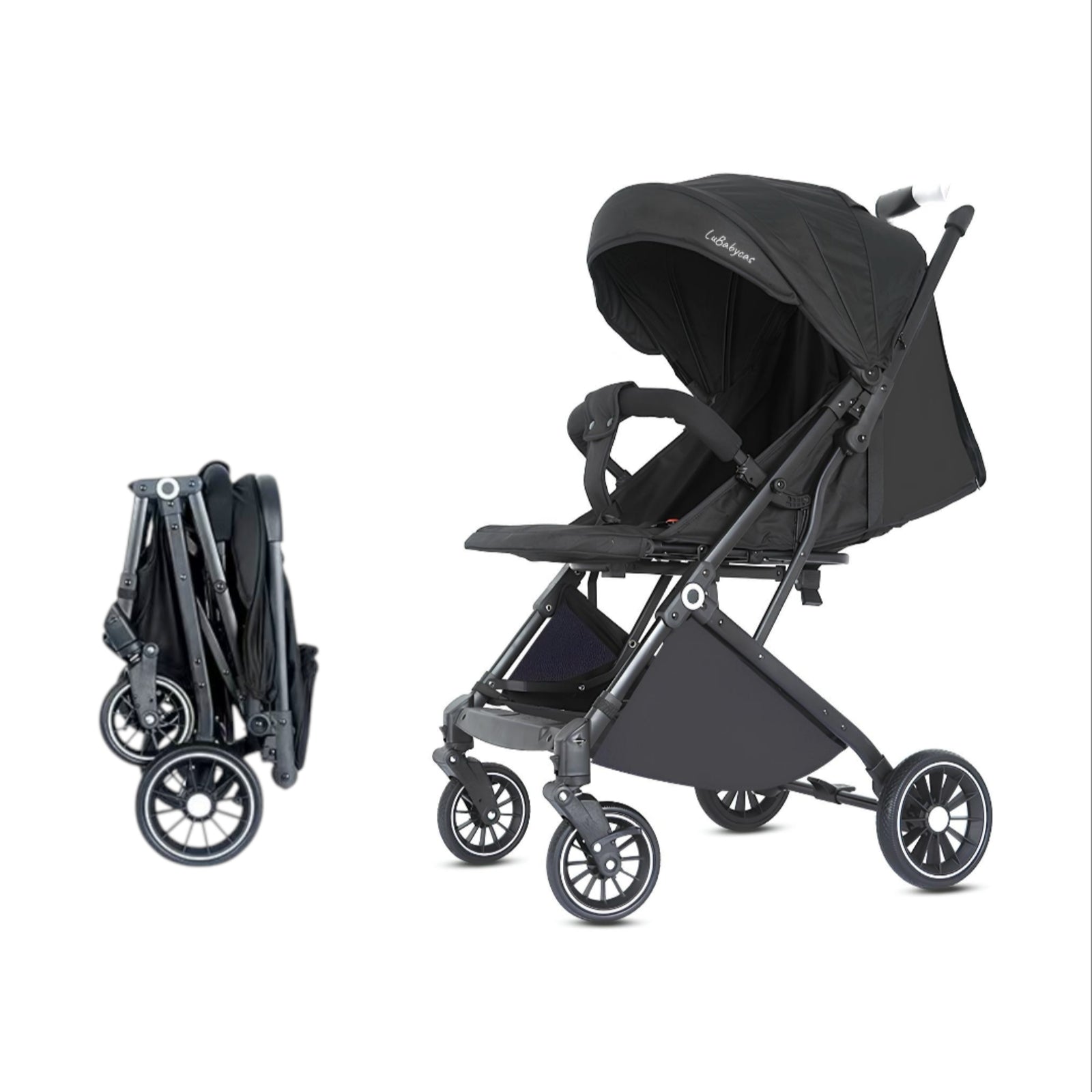 Coche De Paseo Maleta Compacto 0-3 Años Tour Negro LuBabycas