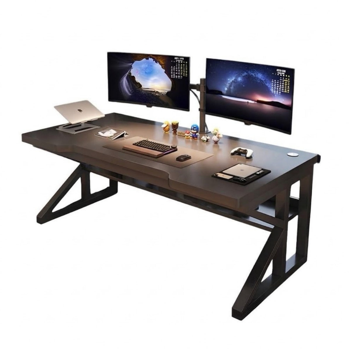 Escritorio De Madera Con Repisa Inferior 120x60x72cm Crown
