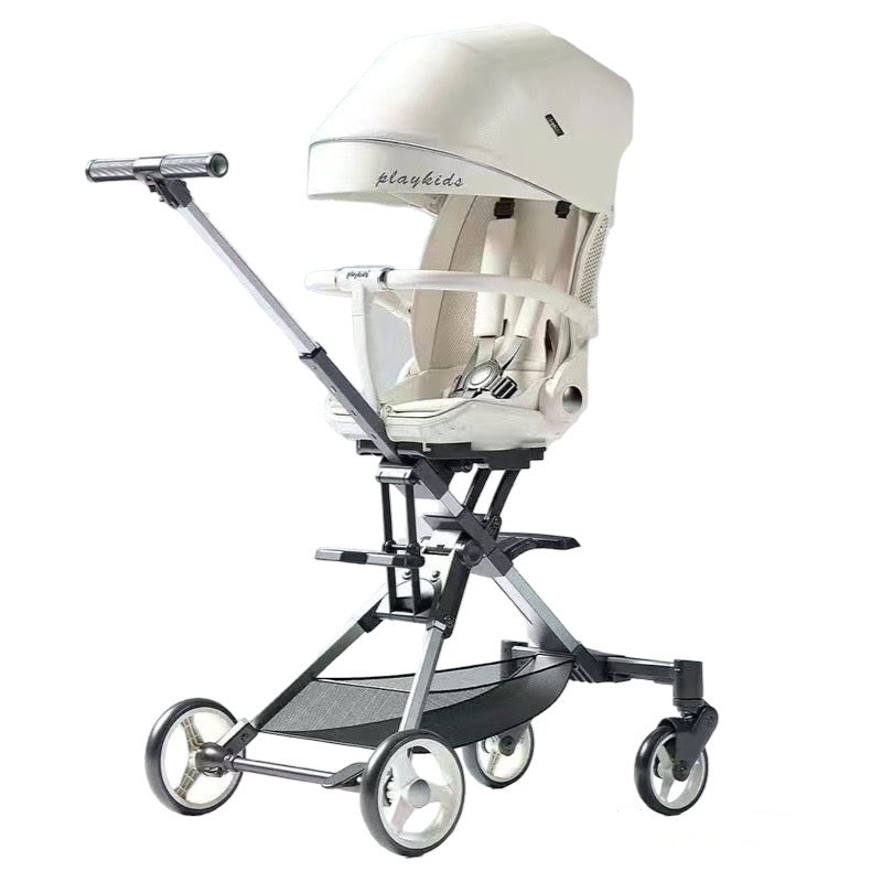 Coche De Paseo 360° Reclinable Playkids Blanco Lubabycas