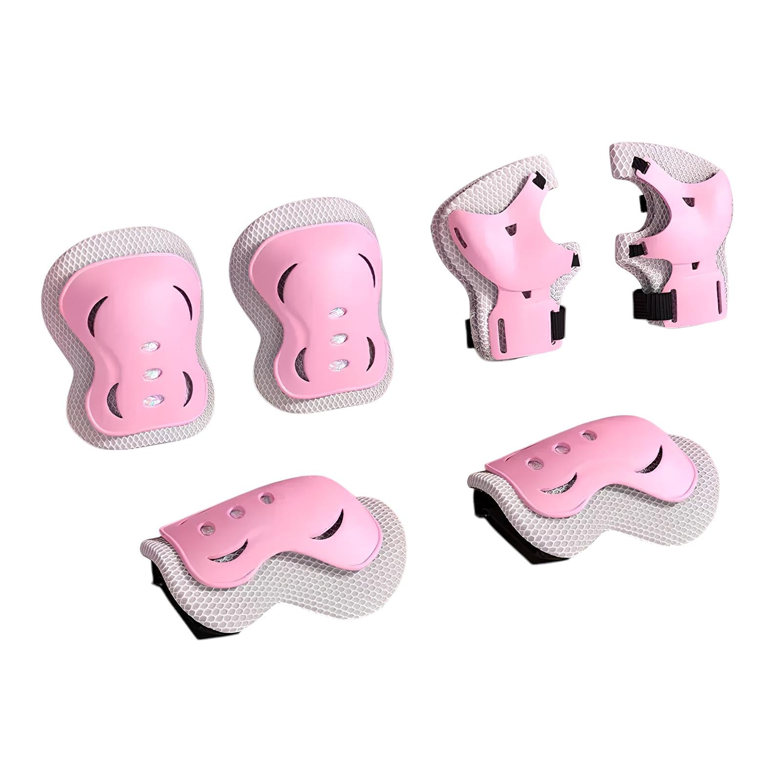 Set Protección Infantil LuBabycas 6 PCS Coderas Rodilleras Muñequeras Rosado