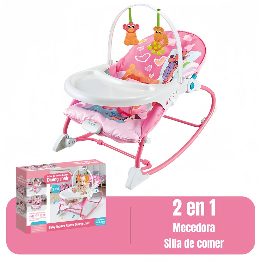 Mecedora Silla De Comer 2 En 1 Zafari LuBabycas