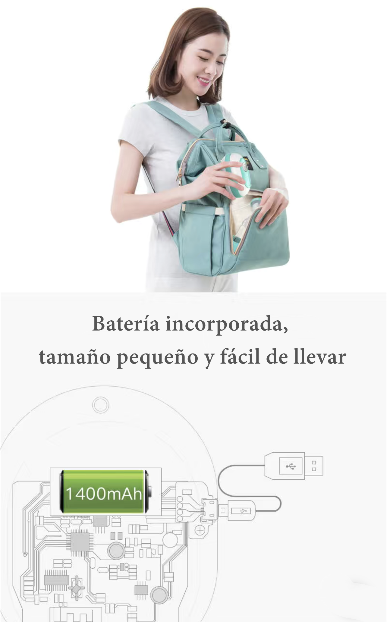 Extractor De Leche Eléctrico 9 Niveles Inalambrico Lubabycas