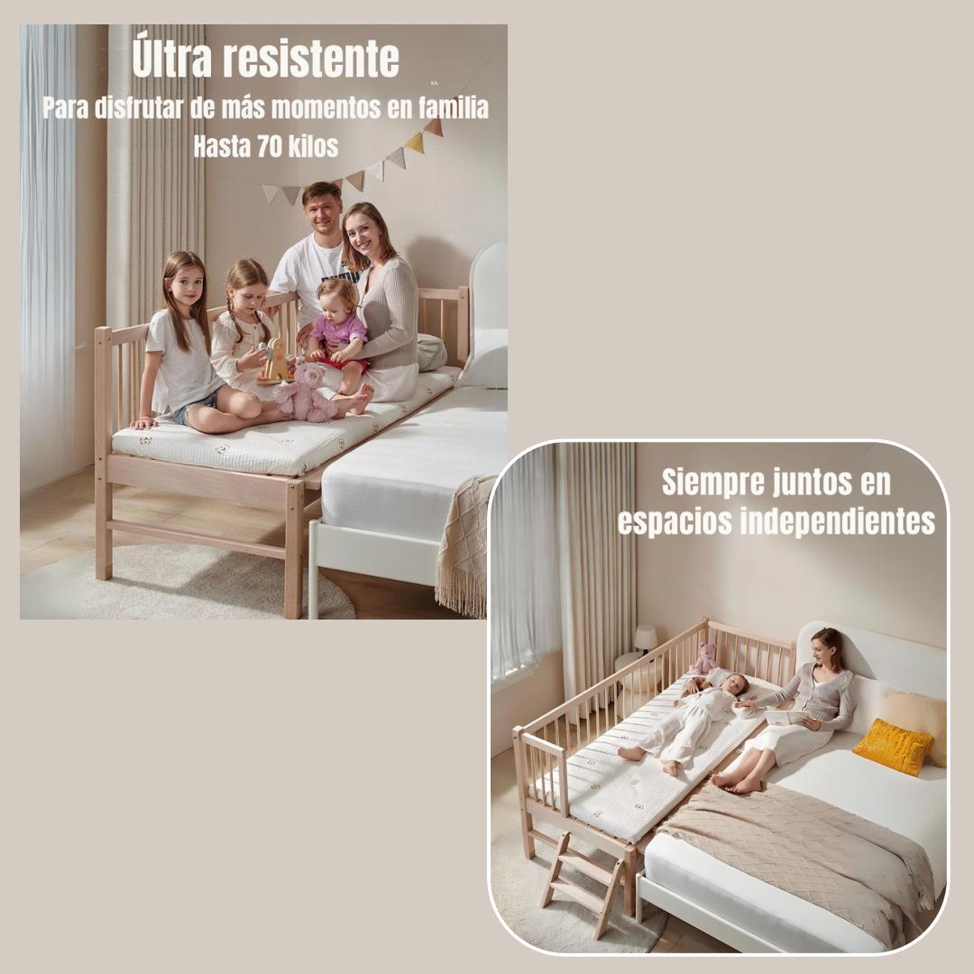 Cama Cuna Colecho Madera 150*70*86cm Con Colchón LuBabycas